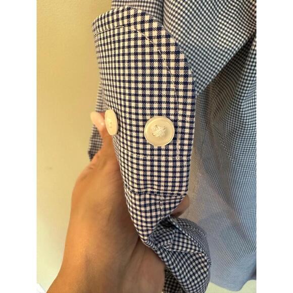 Uniqlo Blue Checkered Long Sleeve Button-Down Collared Shirt S - Picture 2 of 6